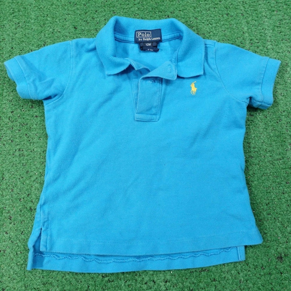 Polo Ralph Lauren‎ Polo Shirt Toddler 12M Blue Short Sleeve Collared